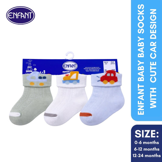 Enfant Baby Baby Socks  With Cute Car Design