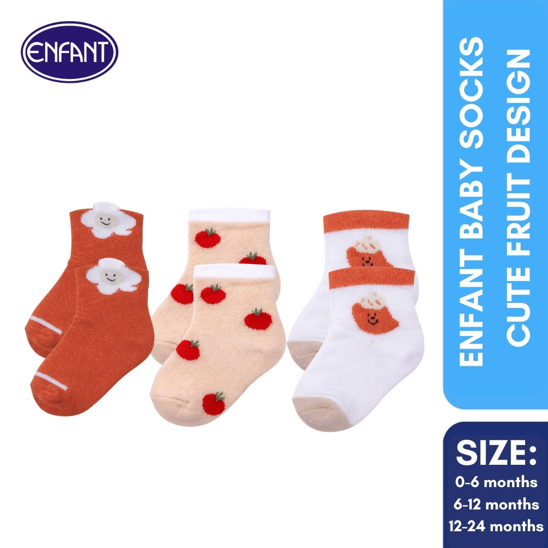 Enfant Baby Socks  Cute Fruit Design