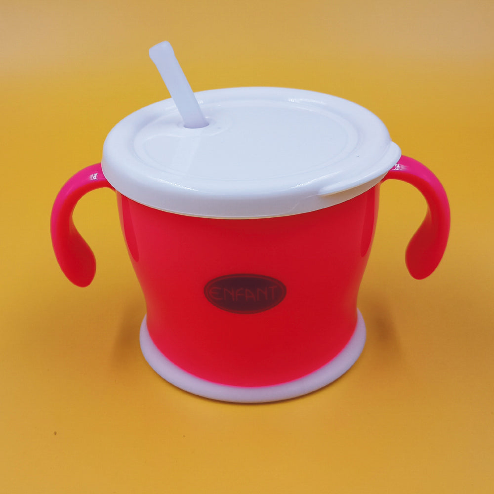 Enfant Multipurpose baby Snack and drinking cup With Silicone straw