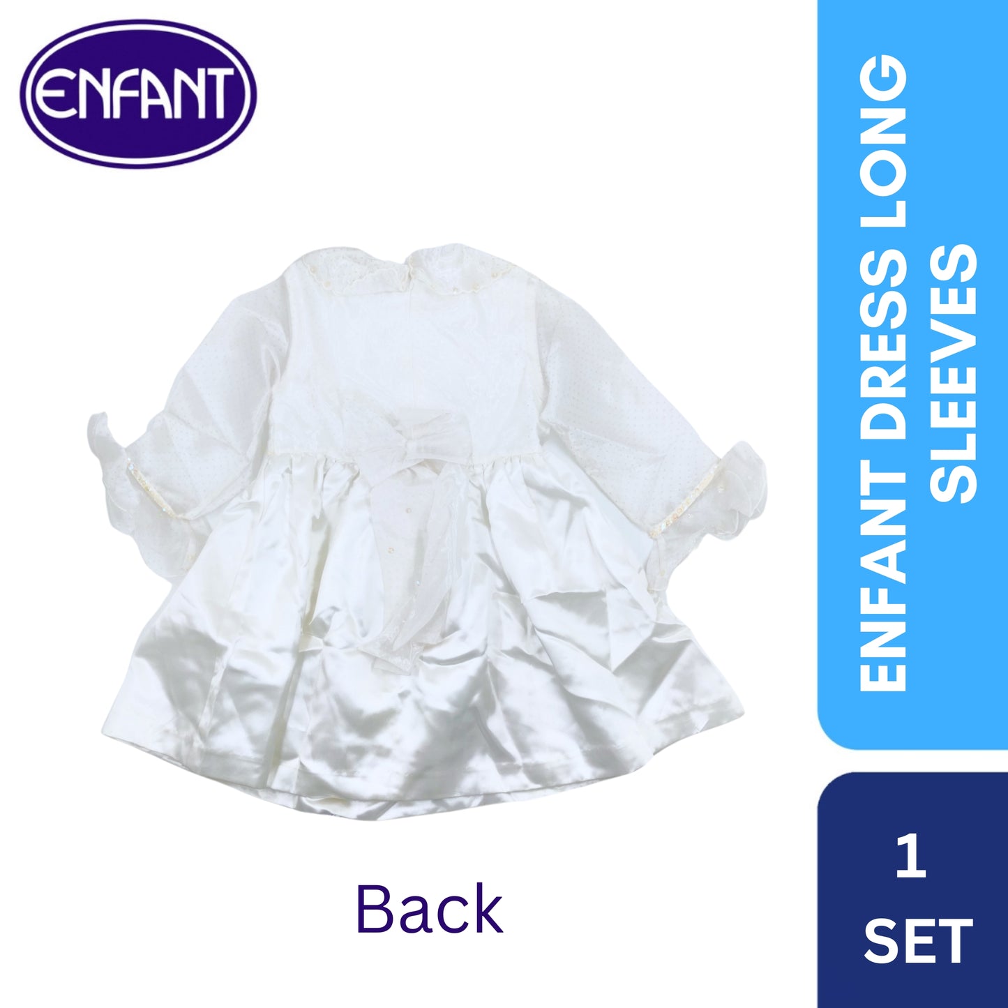 Enfant Dress Long Sleeves Color White