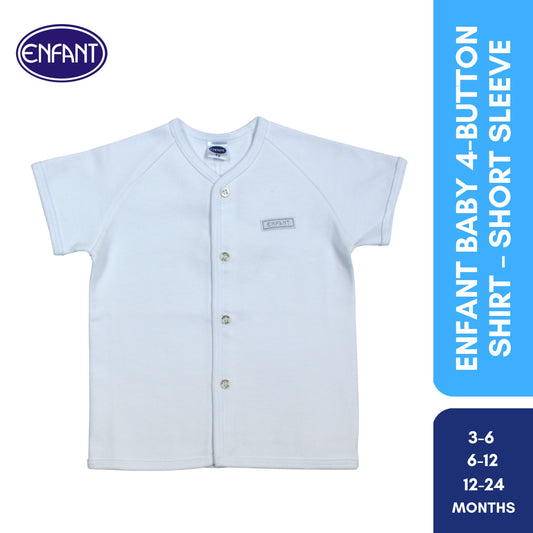 Enfant Baby 4-Button Shirt – Short Sleeve