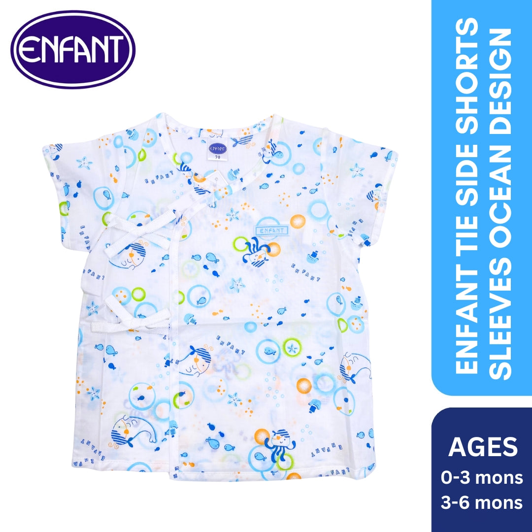 Enfant Tie Side Shorts Sleeves Ocean Design - 2012