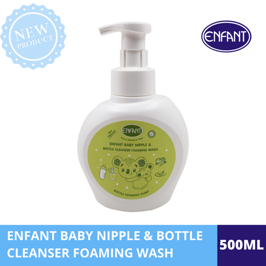 ENFANT Baby Nipple & Bottle Cleanser Foaming Wash/ BOTTLE FOAMING PUMP Foam Mousse 500ml