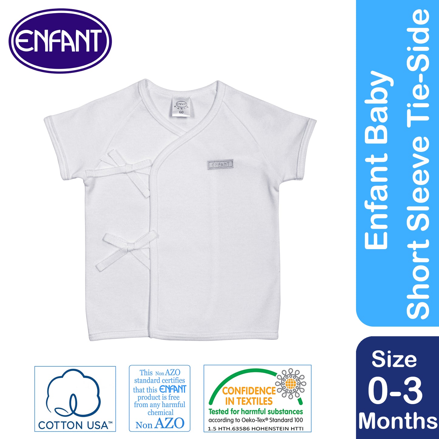 Enfant Baby Clothes Shirt Tie side / kimono -  Newborn Plain basic Short Sleeves