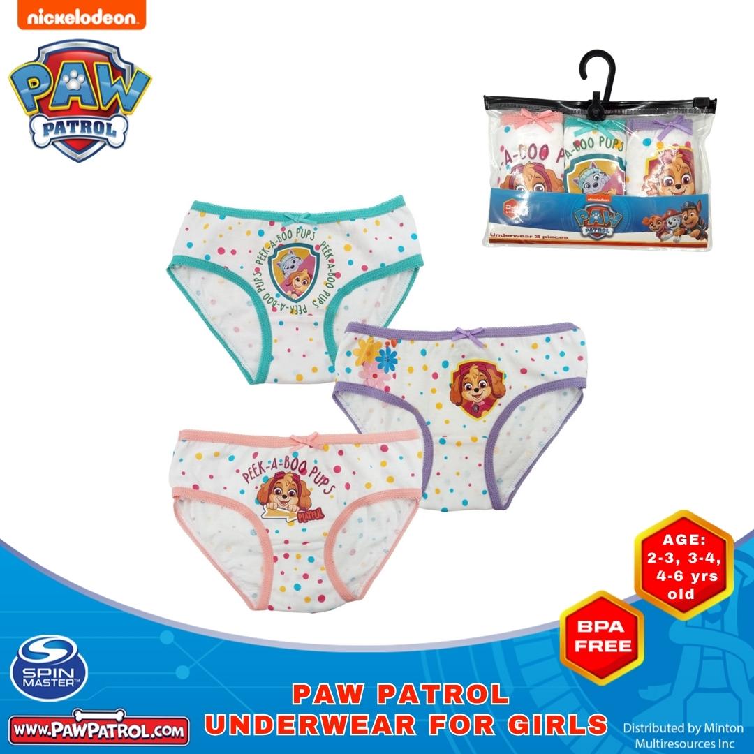 Paw Patrol Ggirls underwear  Kids Panty Toddler 2-3, 3-4, 4-6 yrs (3 pairs)