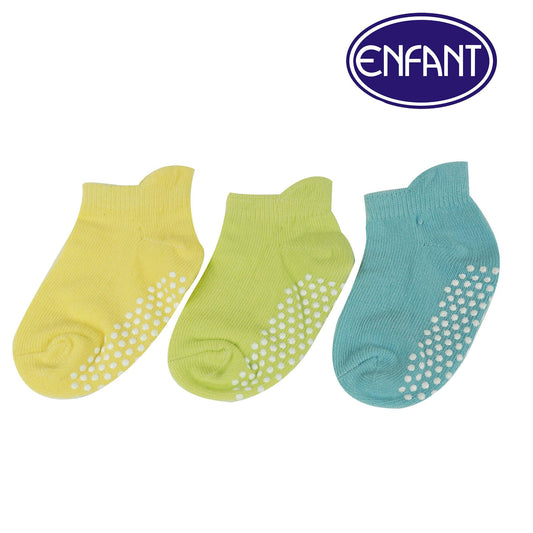 Enfant Baby Non-slip/Anti Skid Socks for 0-6/6-12/12-24 months (3 PAIRS)