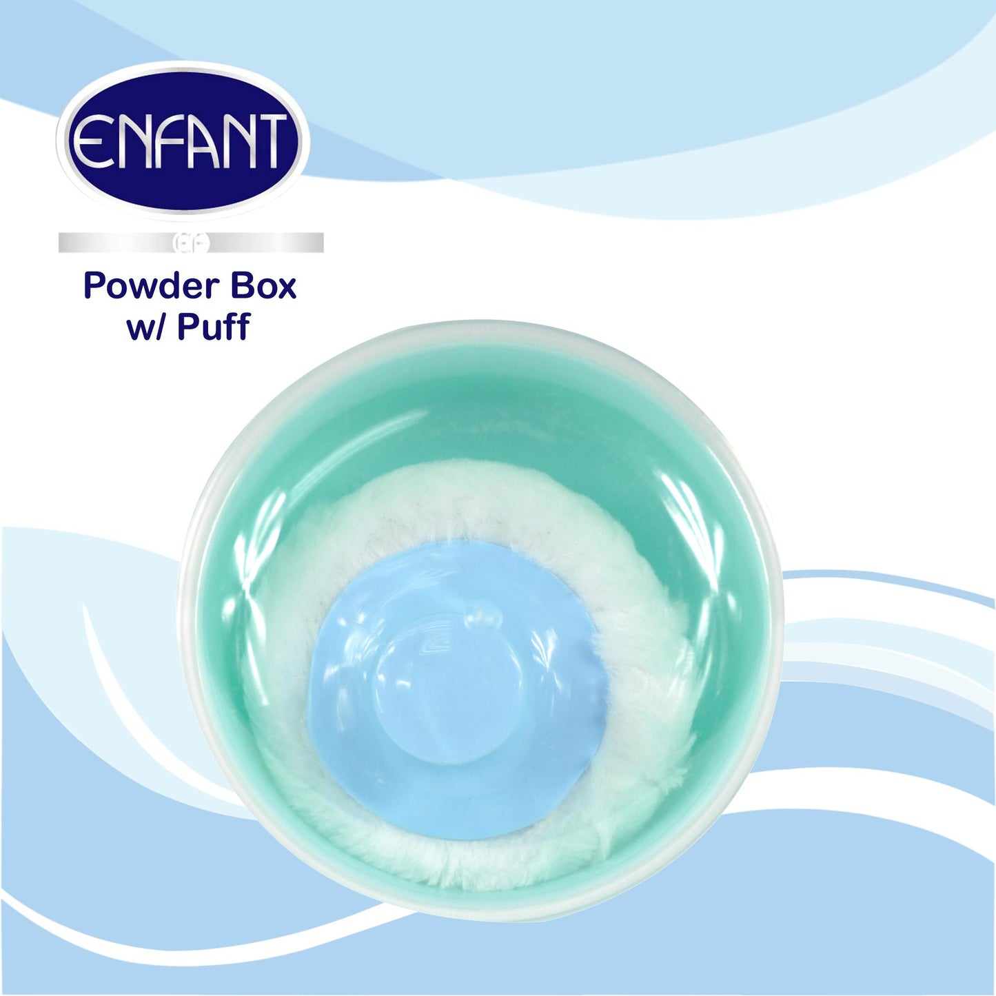 Enfant Baby Powder Container Box with Puff