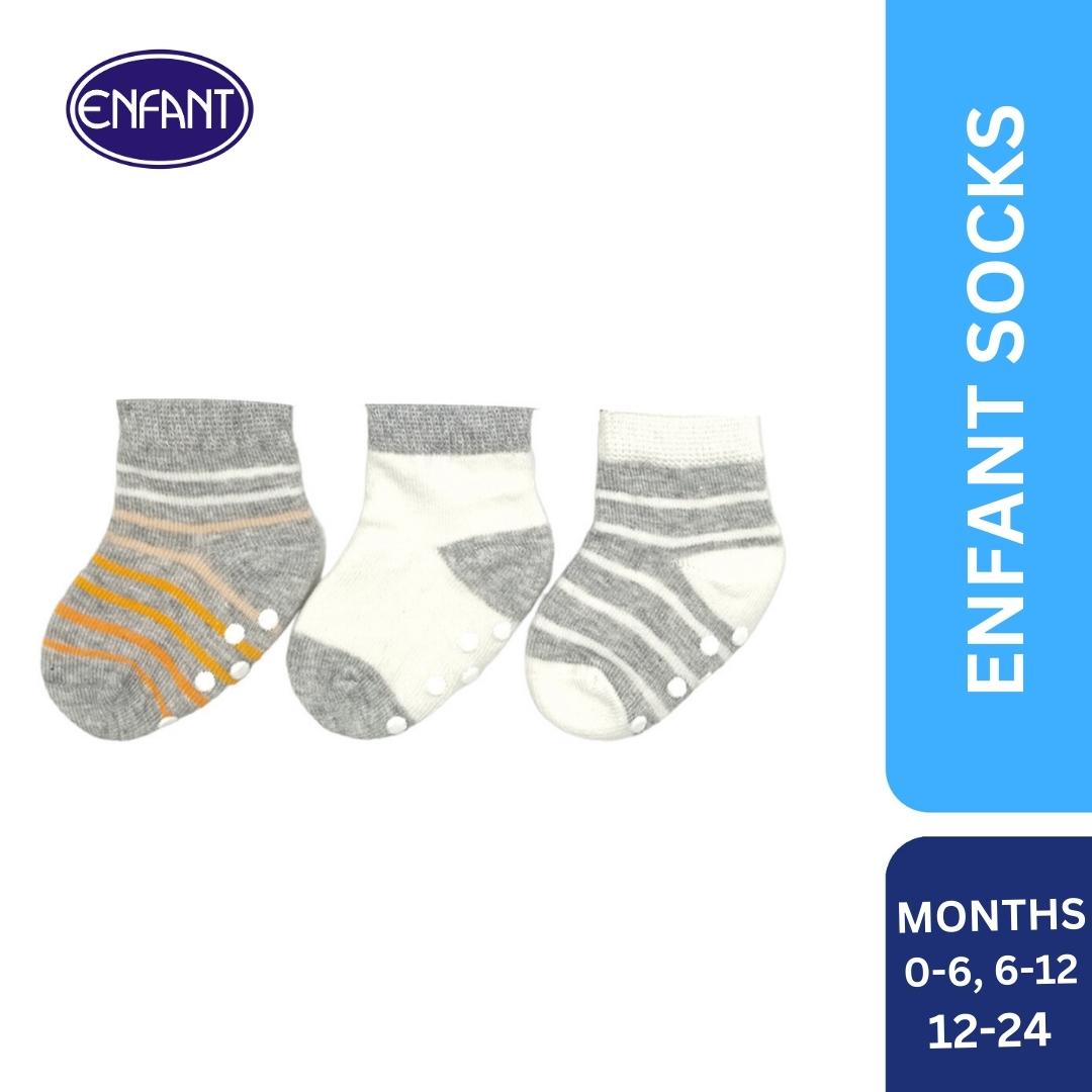 Enfant baby socks for 0-6/ 6-12/ 12-24 months (3 pairs)