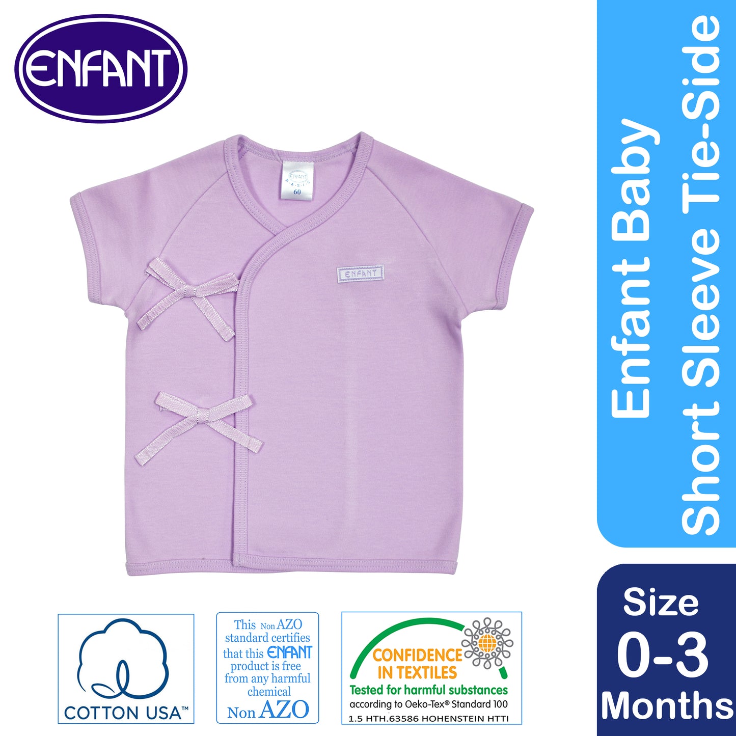 Enfant Baby Clothes Shirt Tie side / kimono -  Newborn Plain basic Short Sleeves