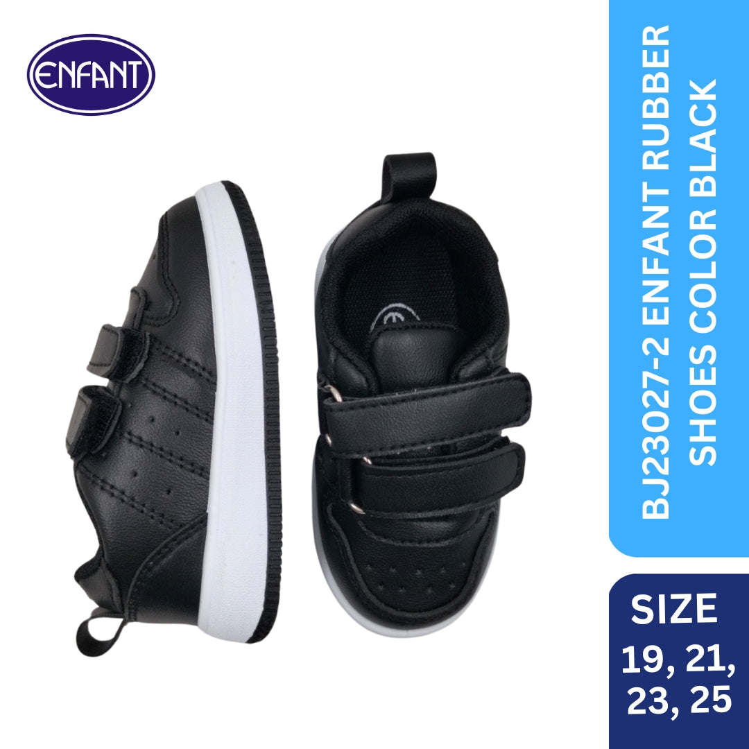 ENFANT BABY BLACK RUBBER SHOES FOR BOY