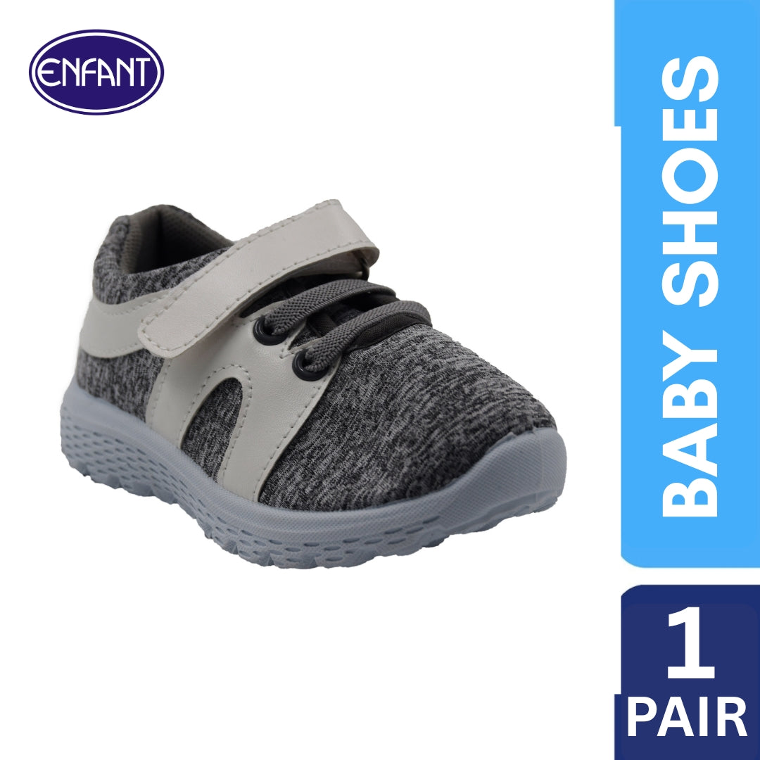 Enfant Baby Toddler Boy Rubber Shoes Lightweight White Gray