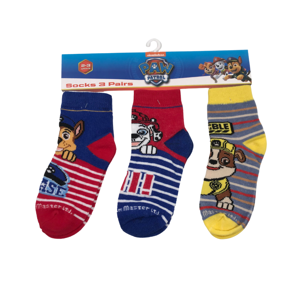 PAW PATROL SOCKS FOR BOYS SOCKS SET OF 3 FOR 1-2/ 2-3/ 3-5 YRS OLD