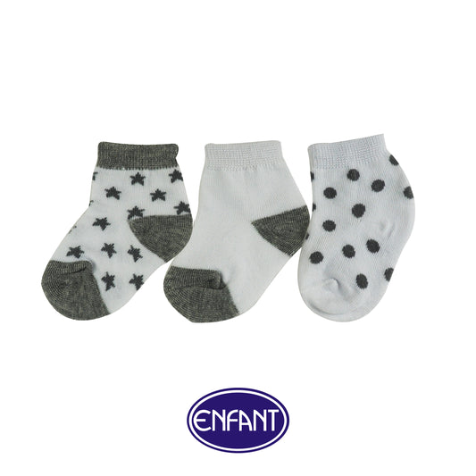 Enfant Baby Boys Socks for 0-6/6-12/12-24 months (3 PAIRS)