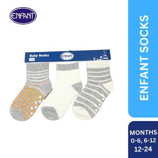 Enfant baby socks for 0-6/ 6-12/ 12-24 months (3 pairs)