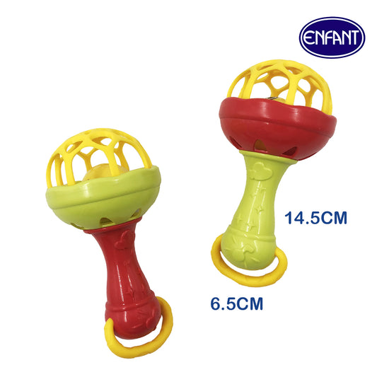 Baby mushroom shape Hand Bell Rattles Safe silicone Infant Appease Rattles Hand Bells