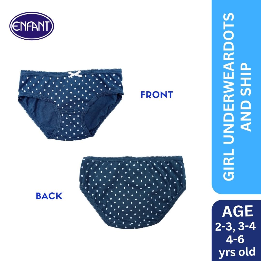 Enfant Girl underwear kids toddler brief Panty (3 pairs) (2-3, 3-4, 4-6 yrs)