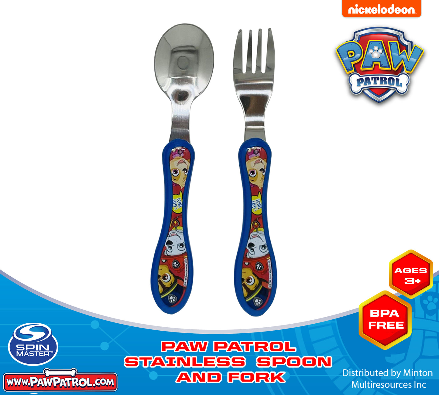 PAW PATROL STAINLESS SPOON AND FORK