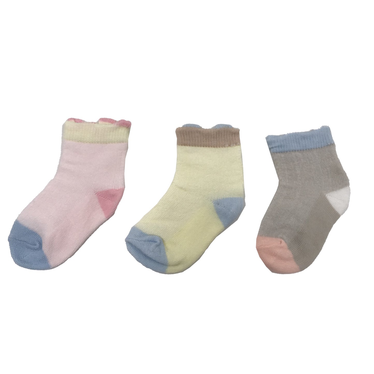 Enfant Organic Light Color Socks for 0-6/ 6-12/ 12-24 months