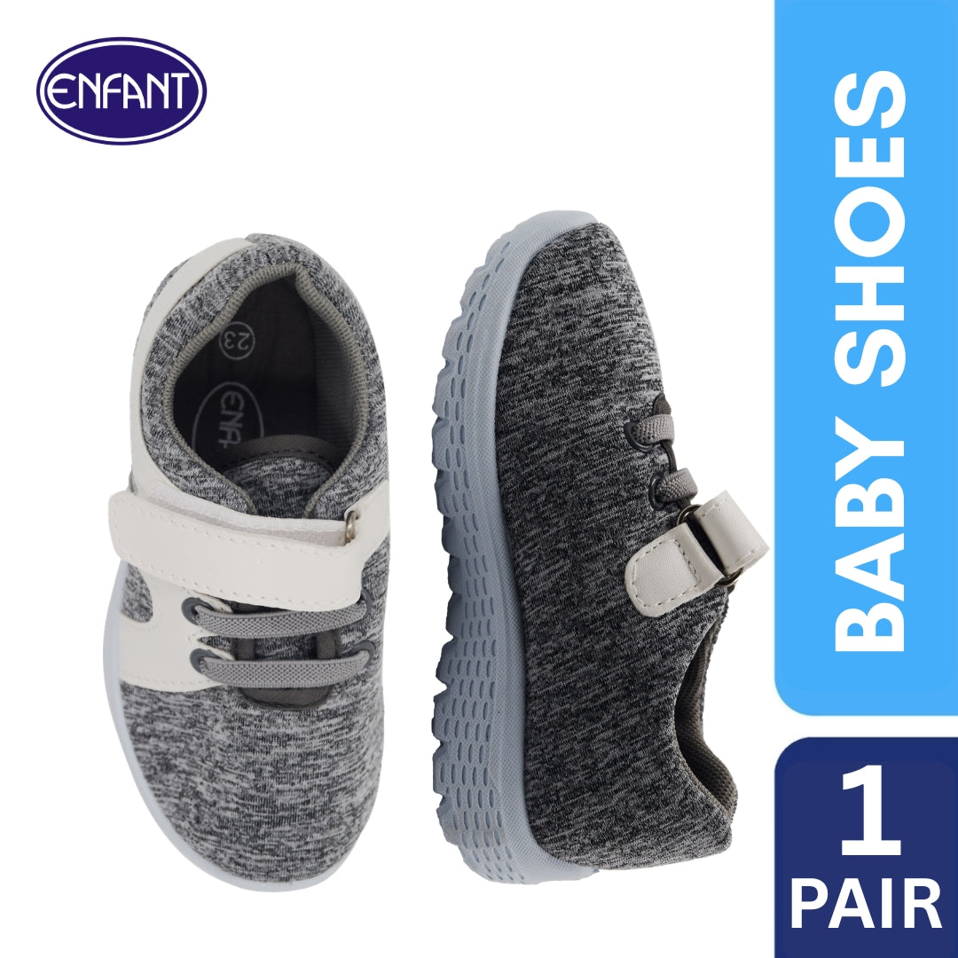 Enfant Baby Toddler Boy Rubber Shoes Lightweight White Gray