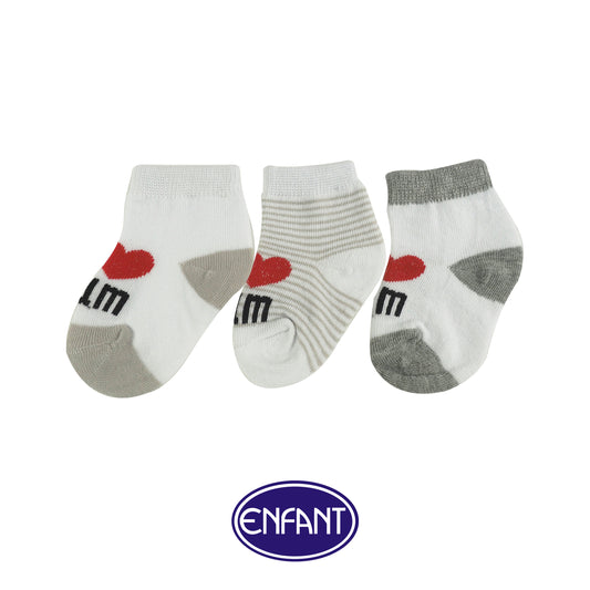 Enfant Baby Boys Socks for 0-6/6-12/12-24 months (3 PAIRS)