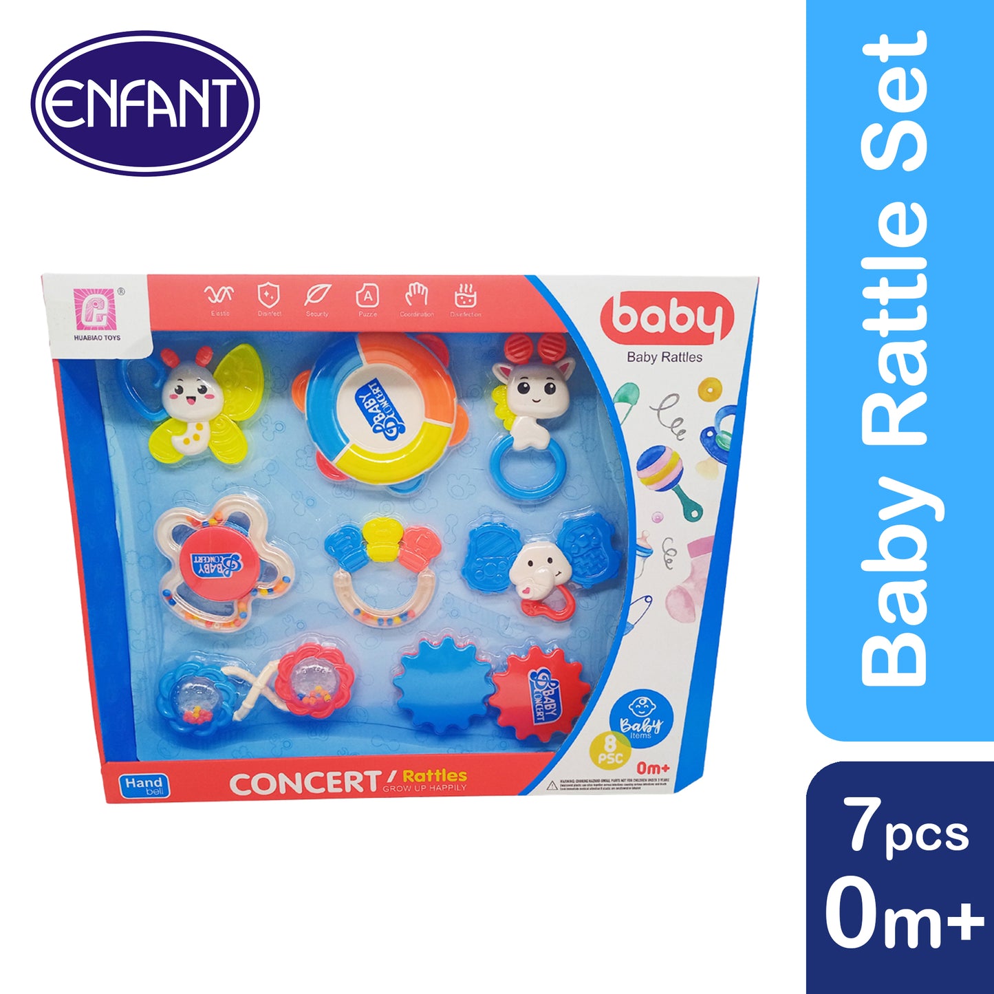 ENFANT BABY RATTLE 7 PCS SET