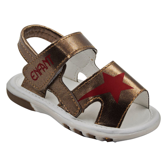 Enfant Baby Toddler Sandals Gold Design With Squeaky Sound. Unisex