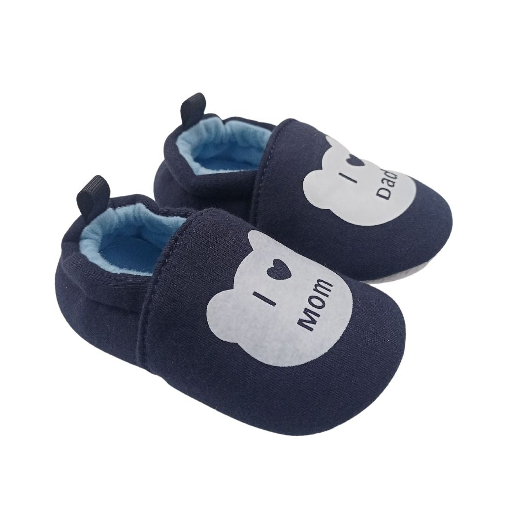 ENFANT BABY SHOES WITH I LOVE MOM & DAD DESIGN