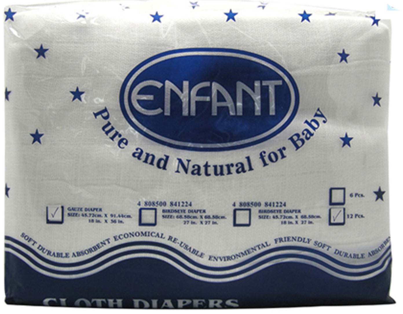 Enfant 207 Baby Lampin Cloth Gauze Diaper Pack of 6