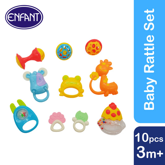 ENFANT BABY RATTLE TOYS 10 PCS SET