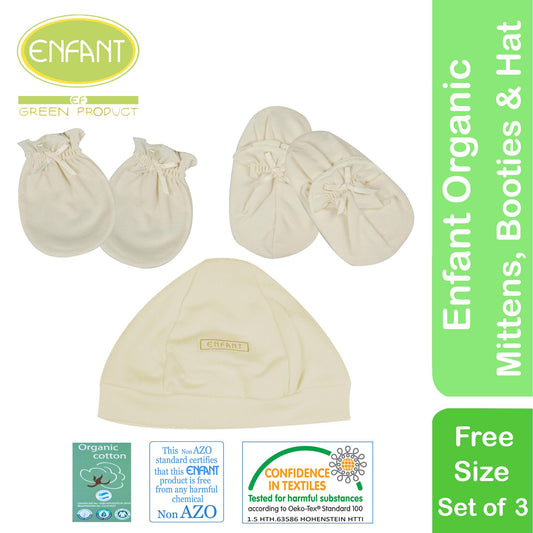 Enfant Organic accessories (mittens, booties, hat)