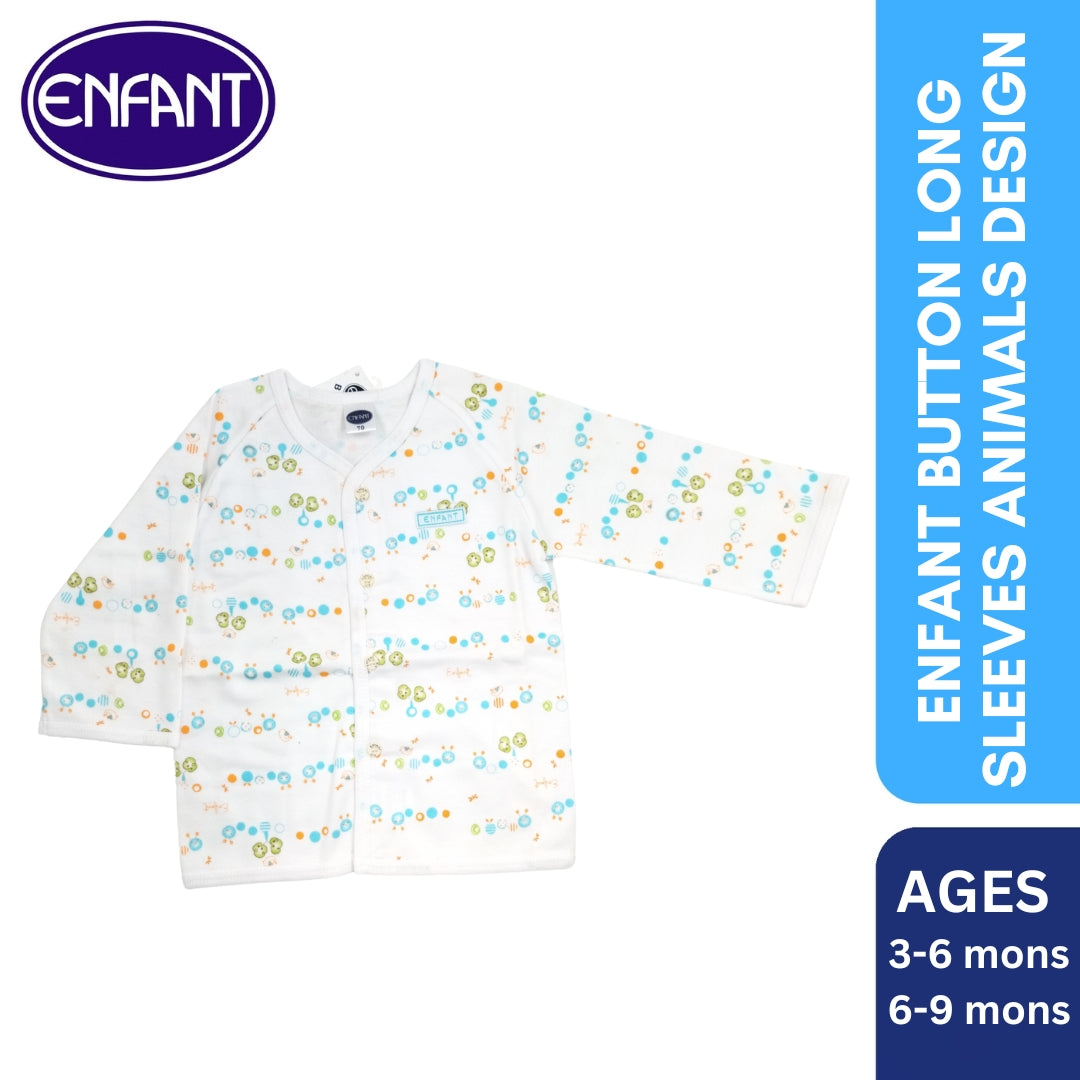 Enfant Button Long Sleeves Animals Design - 2012