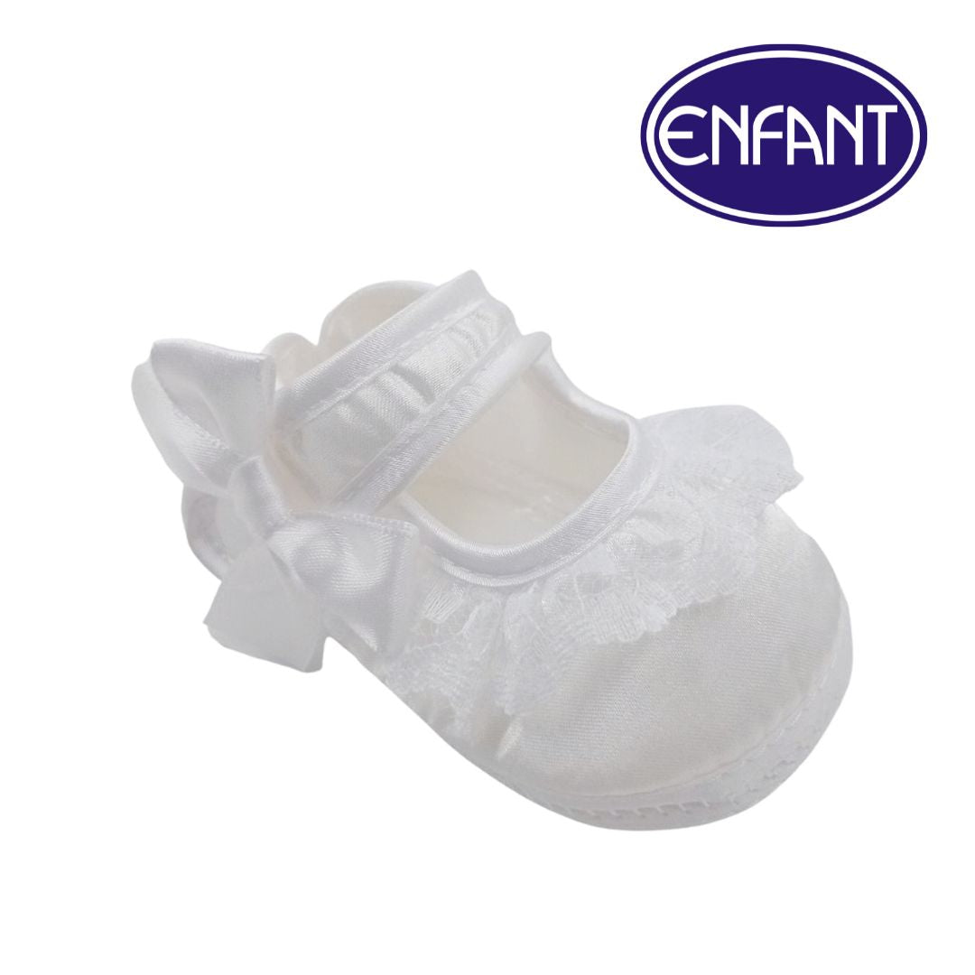 ENFANT BABY BAPTISMAL SHOES WITH VELCRO RIBBON