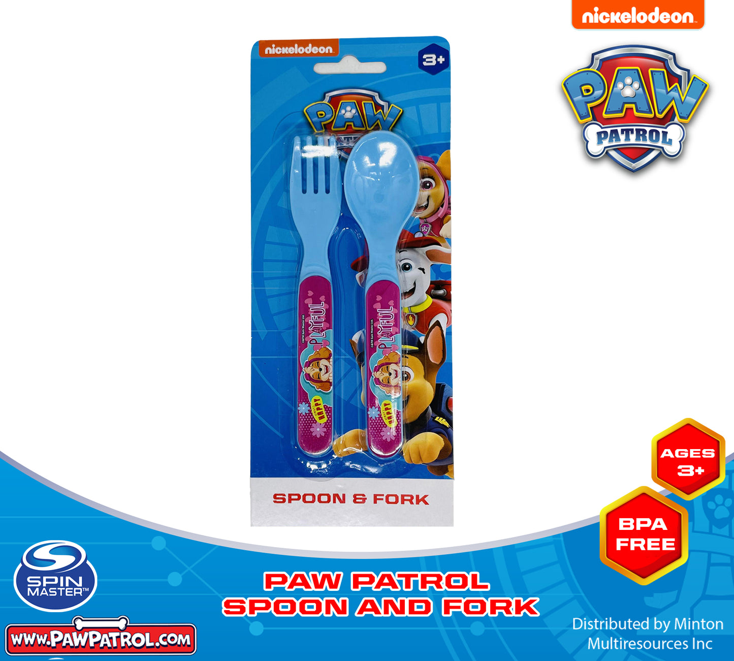 PAW PATROL Kids or toddler SPOON AND FORK