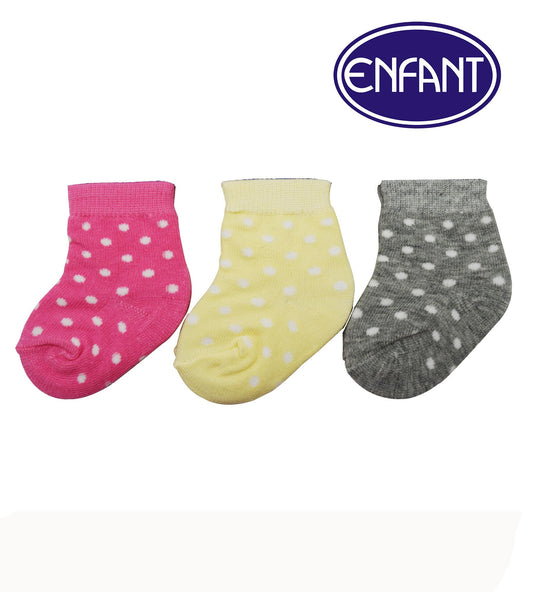 Enfant Baby Socks Set of 3 (pink/yellow/gray)