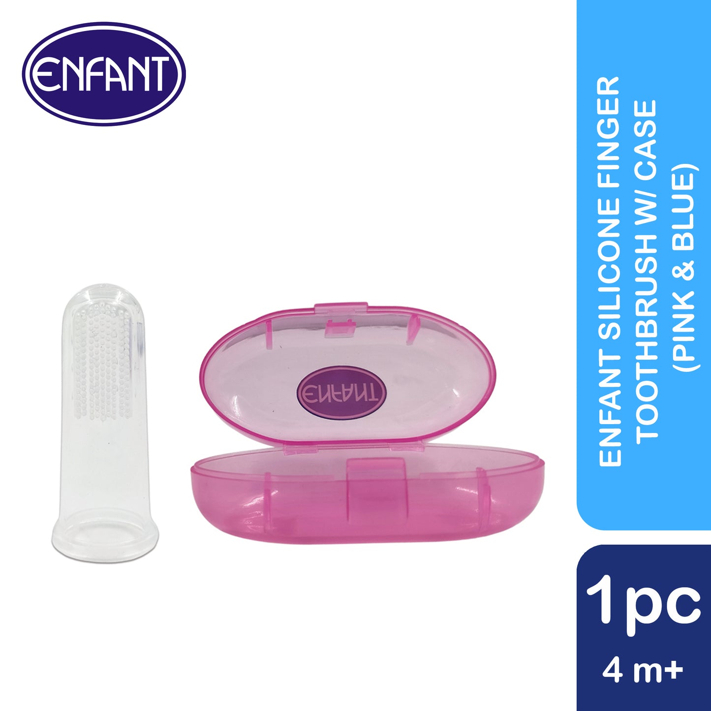 Enfant Silicone Baby Finger Toothbrush With Carrying Case