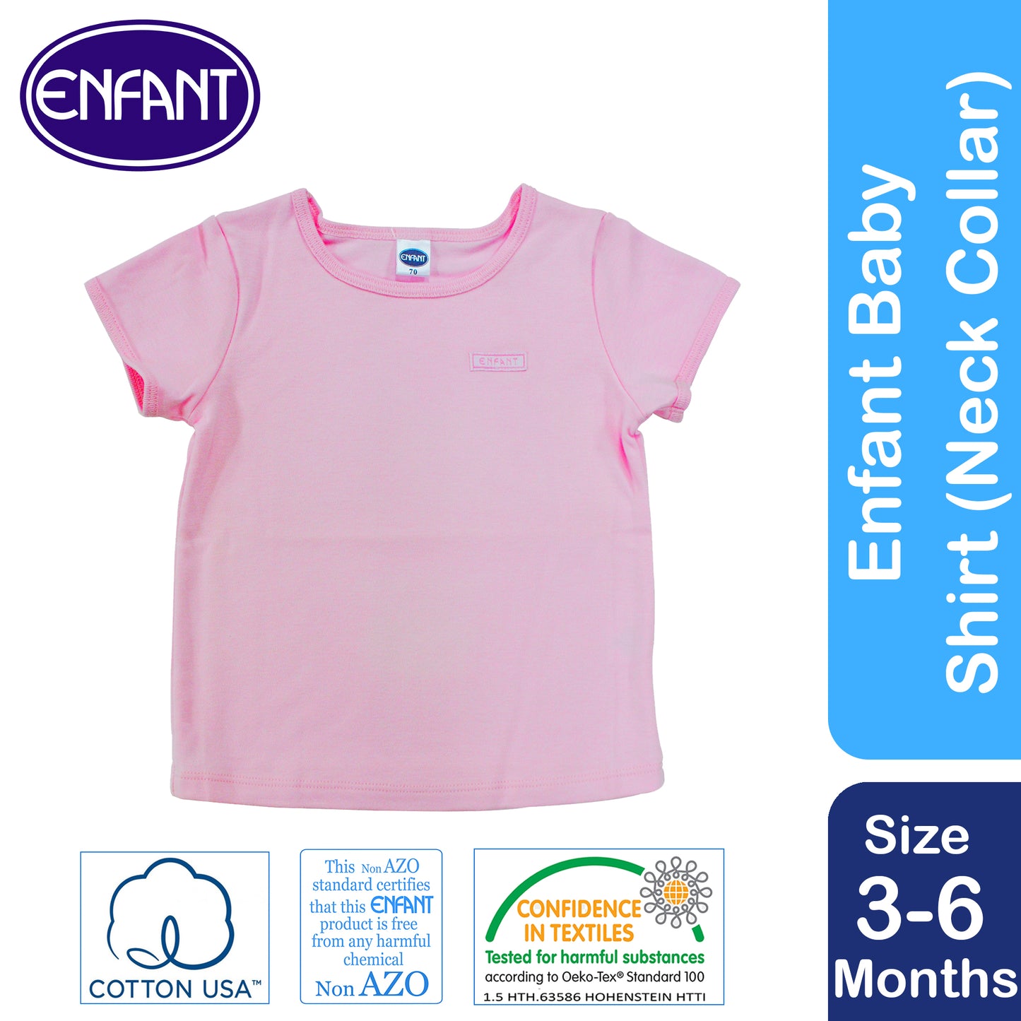 Enfant Baby Newborn Tshirt (Unisex, Girl, Boy) Plain Color