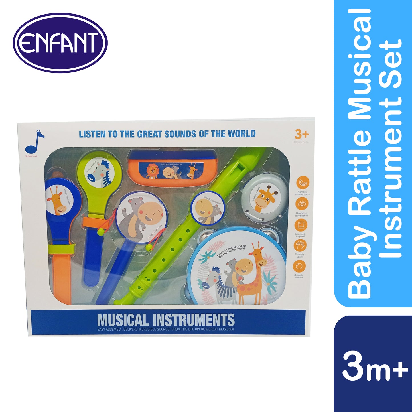 ENFANT BABY RATTLE MUSICAL INSTRUMENT SET