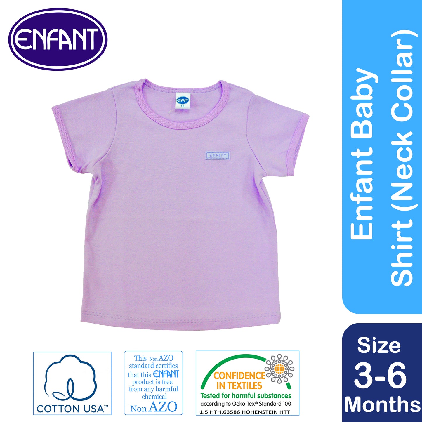 Enfant Baby Newborn Tshirt (Unisex, Girl, Boy) Plain Color