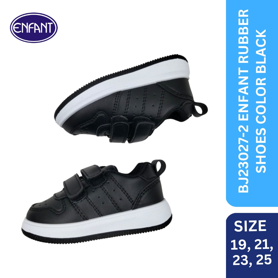 ENFANT BABY BLACK RUBBER SHOES FOR BOY