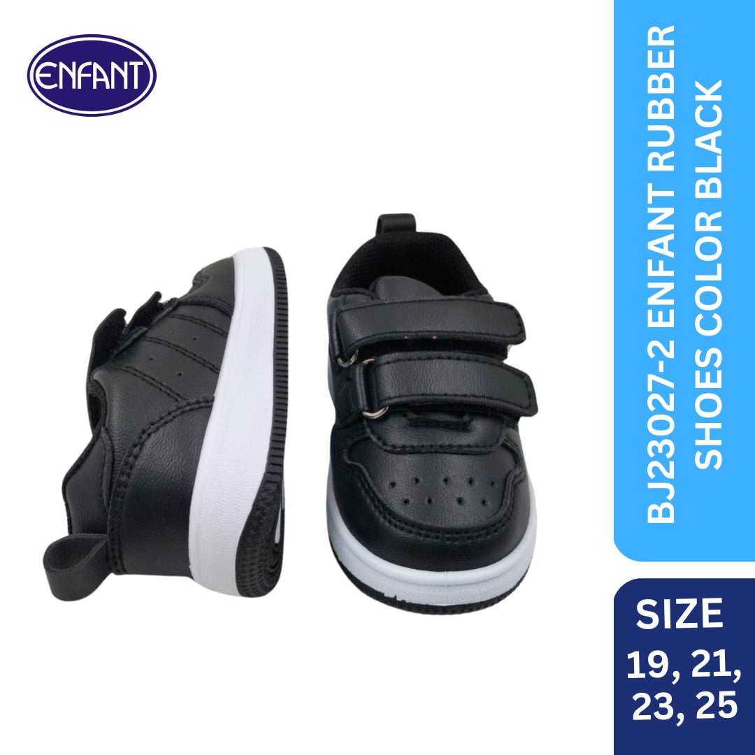 ENFANT BABY BLACK RUBBER SHOES FOR BOY