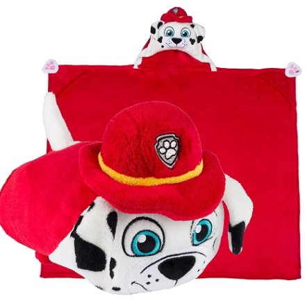 PAW Patrol Marshall – Stuffed Animal Blanket –  Kids Huggable Pillow and Blanket Perfect for Pretend Play, Travel, nap time.