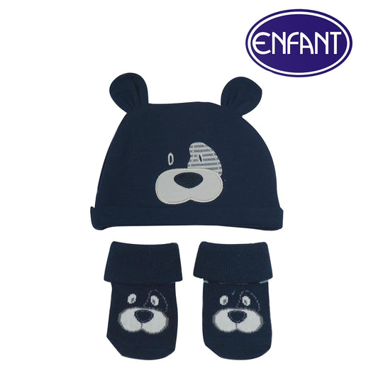 Enfant Baby Hat & Socks Set (Blue)