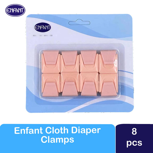 Enfant Baby Cloth Diaper Nappy Clamps Ipit for Lampin 8 pcs Set - Blue Pink Color