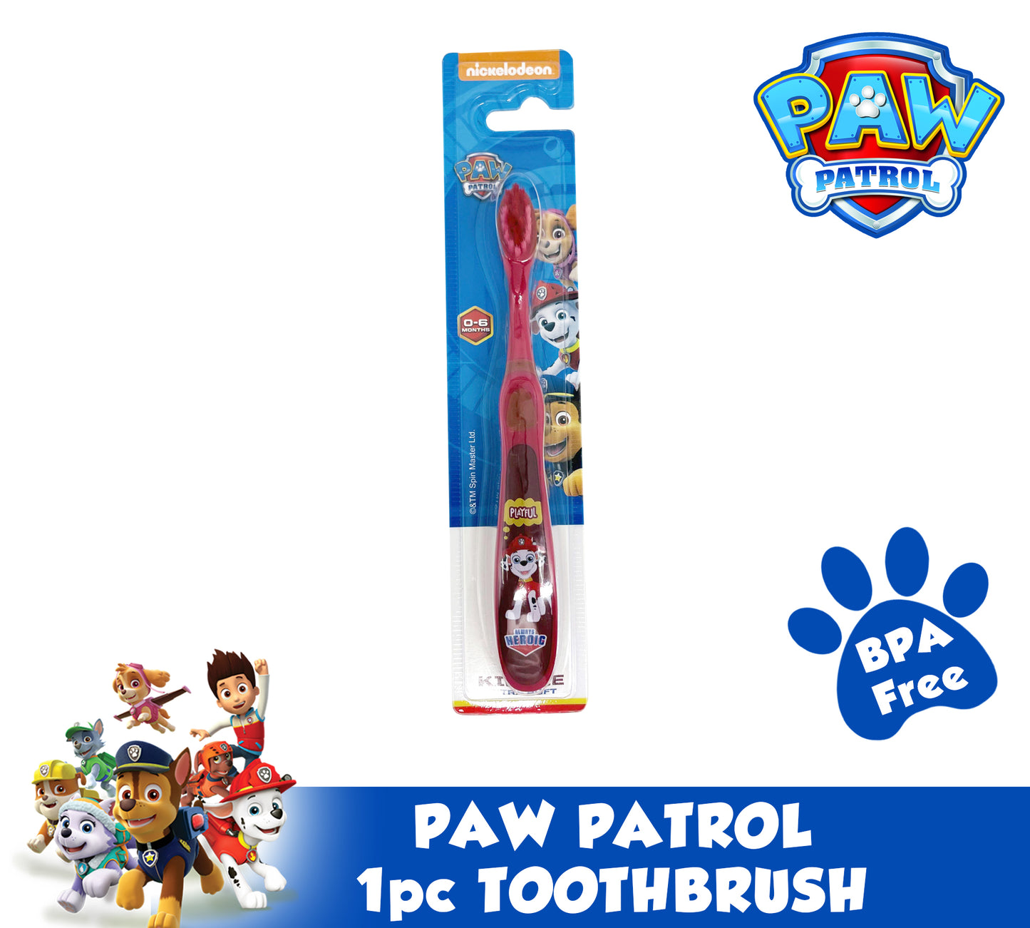 PAW PATROL TOOTHBRUSH FOR TODDLER and Kids (1pc or Set)