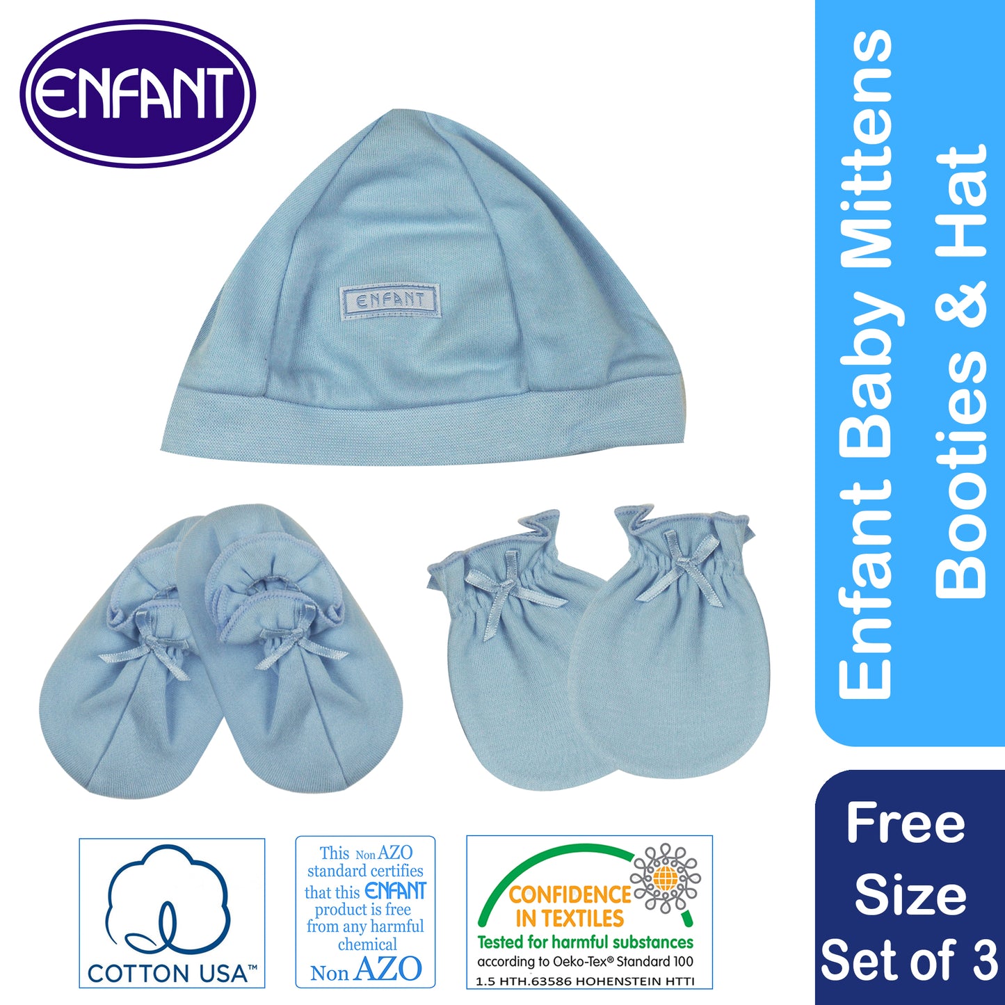 Enfant Newborn Accessories set (mittens, booties & bonnet)