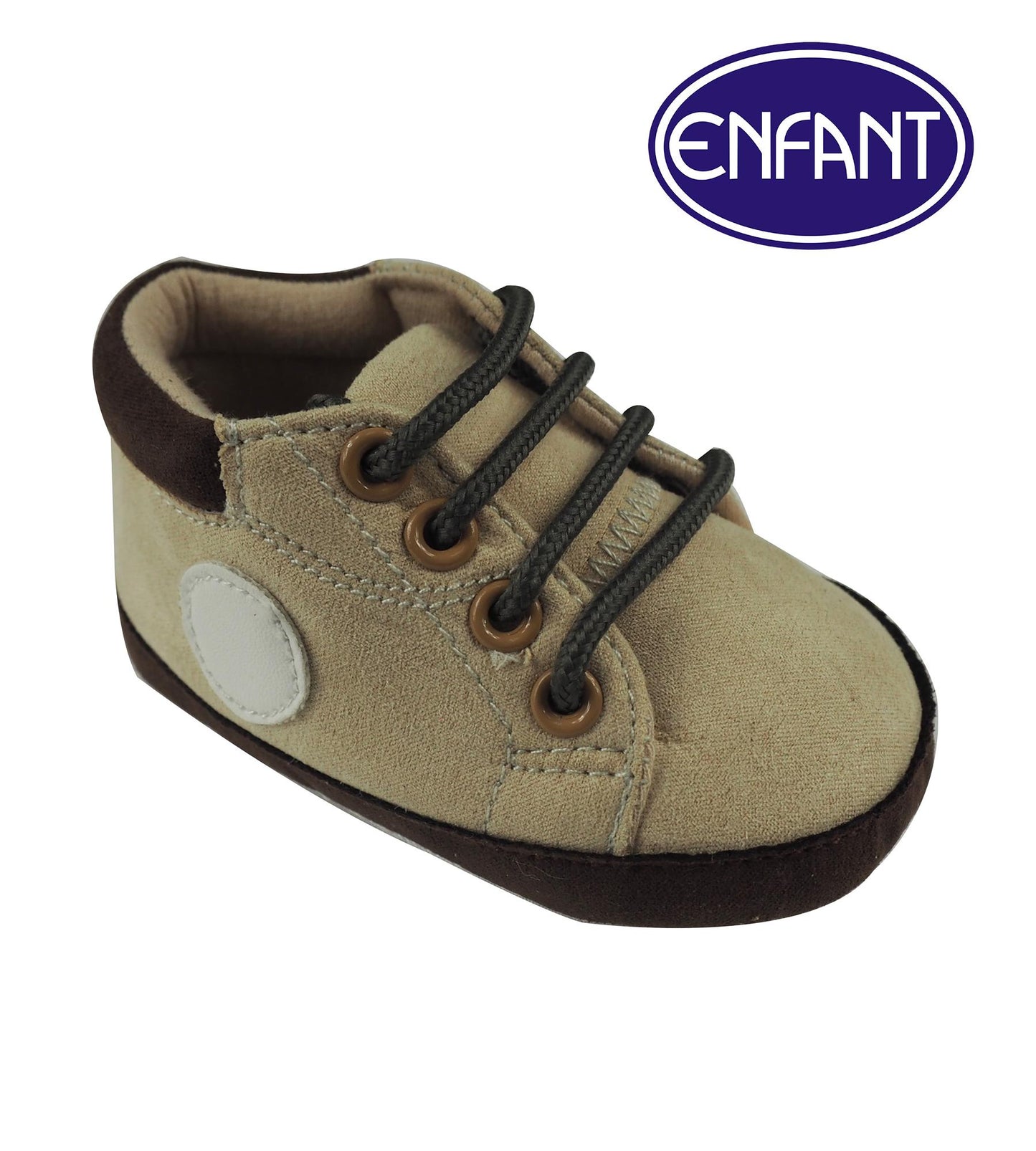 Enfant Baby Boy Shoes with Design (brown)