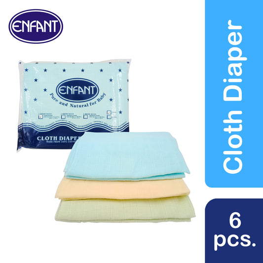 Enfant N207 Colored Baby Gauze Cloth Diaper  Baby Lampin pack of 6