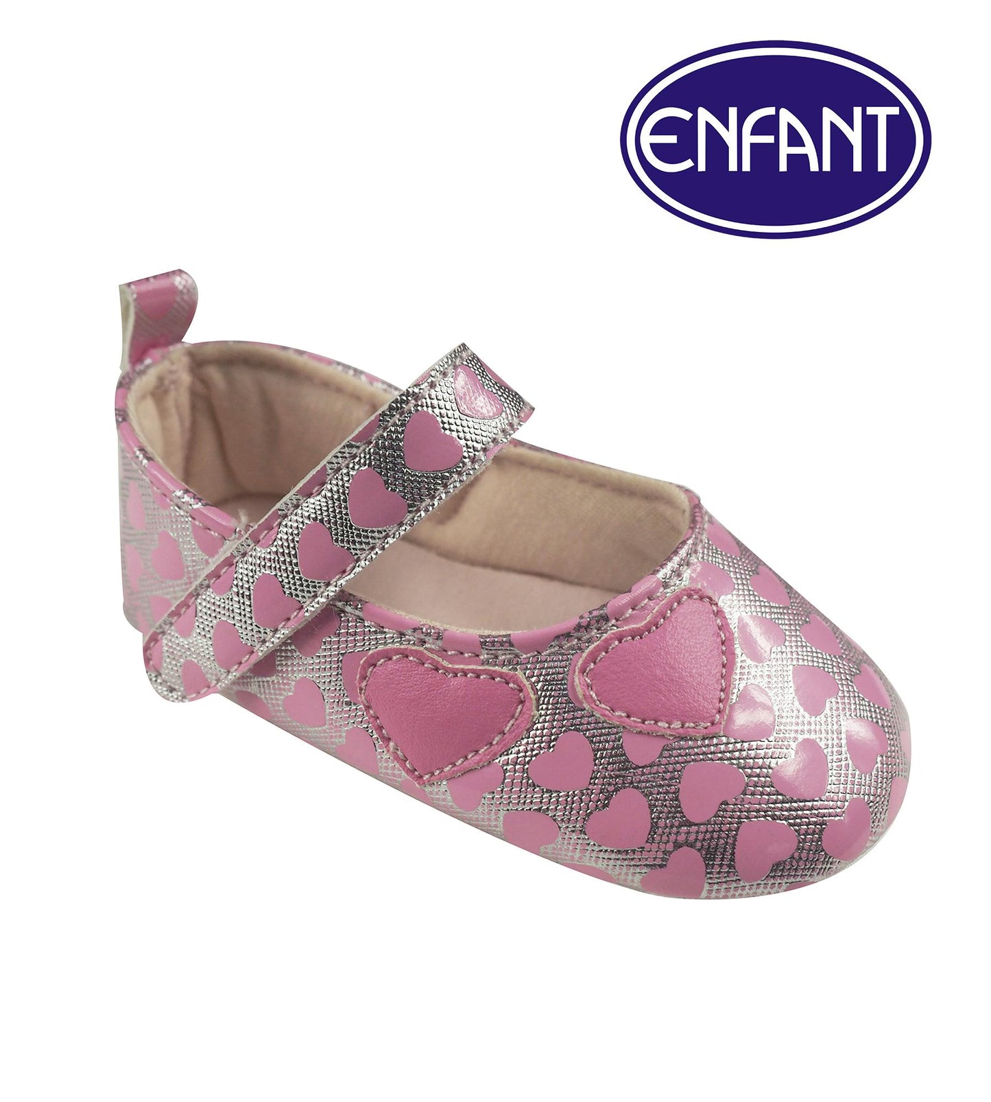 Enfant Baby Girl Shoes with Heart Design