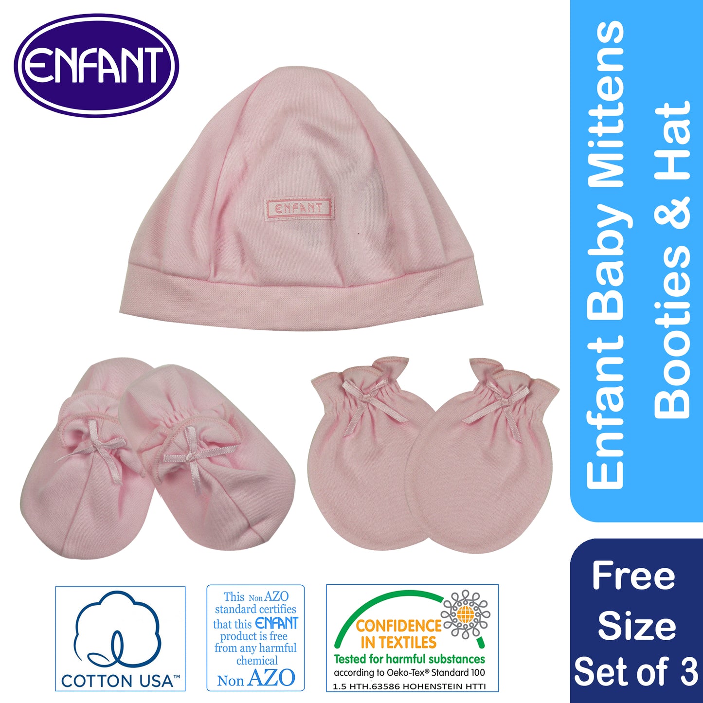 Enfant Newborn Accessories set (mittens, booties & bonnet)