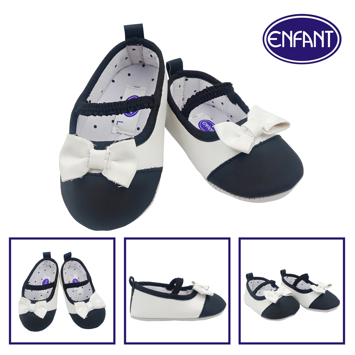 Enfant Baby Girl Shoes for 0-6/6-12/12-18 months